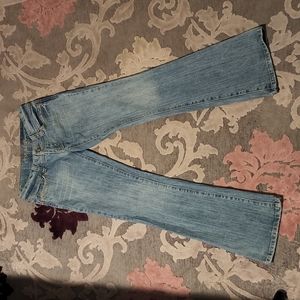 American Eagle Lowrise Artist Light Wash Jeans 0 Short